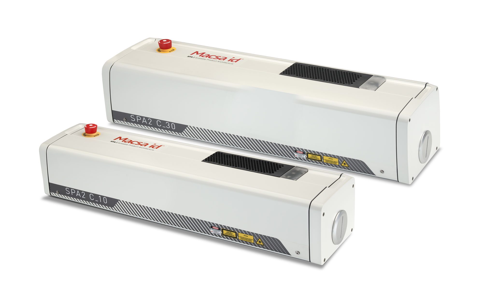 Láser de codificación SPA2 C de CO2, ideal para marcado permanente en envases de cartón, vidrio, cerámica, PET y PVC en entornos exigentes